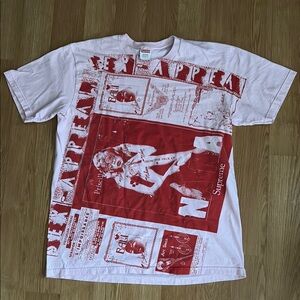 Supreme Graphic T-Shirt in Red and Pink
